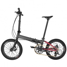 ZHANGOO Folding Bike ZHANGOO Mountain Bike Folding Bicycle Comfortable Seat, Anti-skid And Wear Resistant Tires, High Carbon Steel Frame Black Bike 20 Inches