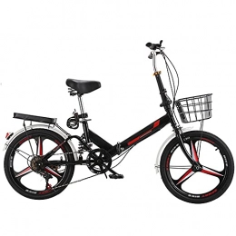 ZHANGOO Bike ZHANGOO Mountain Bike Lightweight And Stylish Variable Speed, Black Folding Bike Shock Absorb, Bicycle Running On The Highway, With Back Seat And Basket