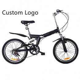 Zhangxiaowei Bike Zhangxiaowei Folding Bicycle for Children Men And Women Foldable 20 Inch Bike Custom Manufacturer Logo, Black