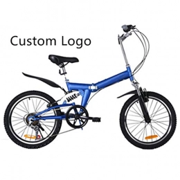 Zhangxiaowei Bike Zhangxiaowei Folding Bicycle for Children Men And Women Foldable 20 Inch Bike Custom Manufacturer Logo, Blue