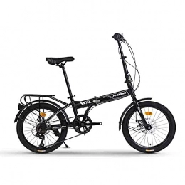 ZHANGYN Bike ZHANGYN 120cm Folding Bike, Six-speed Transmission, 20-inch Wheels, Easy To Fold(Color:black)