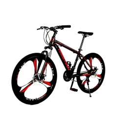 ZHANGYN Folding Bike ZHANGYN A Three-wheel Folding Bike Suitable For Everyone, 27-speed Steel Simple Folding Bike, 25-inch Tires, Easy To Carry, Red