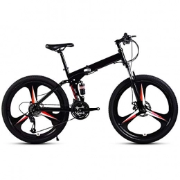 ZhanMazwj Bike ZhanMazwj Folding Mountain Bike Bicycle Adult 26 Inch Male and Female Students 24 Speed Variable Speed Double Shock Absorption Cross Country Bike