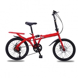 ZHEDYI Bike ZHEDYI 16in Variable Speed Folding Bike Bicycle, Mountain Bike with Rear Frame and Comfortable Seat, Shock Absorber Dual Disc Brake Portable Women's Bicycle, Suitable for Various Road Sections