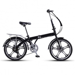 ZHEDYI Folding Bike ZHEDYI 20in Womens Bike Aluminum Alloy Rim, Lightweight Folding Bike Compact Bicycle, Variable Speed Bicycles Travel Folding Bicycle, Rear Carrying Frame (Color : Black, Size : A)