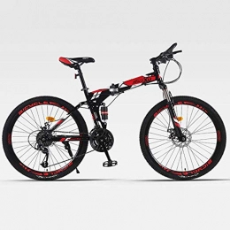Zixin Bike Zixin 26 Inch Foldable Bicycle, Folding Bike for Ladies and Men, Folding Bike for Adults Suitable for Men Women Maximum Load 200Kg (Color : Red, Size : 26 inches)