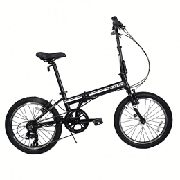 ZiZZO Folding Bike ZiZZO Campo 20 inch Folding Bike with Shimano 7-Speed, Adjustable Stem, Light Weight Aluminum Frame (Black)