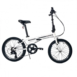 ZiZZO Bike ZiZZO Campo 20 inch Folding Bike with Shimano 7-Speed, Adjustable Stem, Light Weight Aluminum Frame (White)