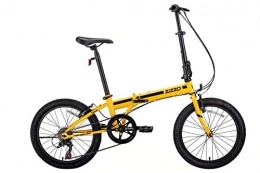 ZiZZO Bike ZiZZO Unisex's EuroMini Ferro 20" 29 lbs Light Weight Folding Bike (Yellow), 20 inch