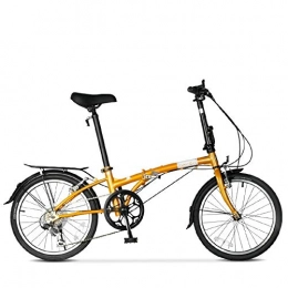 ZLXLX Folding Bike ZLXLX Folding Bicycle 20-inch Ultra-Light-Speed Adult Student Male and Female Folding Bicycle Foldable Design, Easy to Carry / ? Orange / 20 Inches