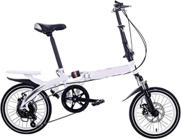 ZLYJ  ZLYJ 14 / 16Iinch Folding Bike, Variable Speed Portable Double Disc Brake Lightweight Folding Bike, 6-Speed Folding Bike For Adult Student Children B, 14inch