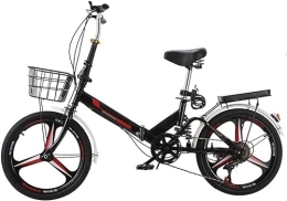 ZLYJ Bike ZLYJ 20 inch Folding Bike, Lightweight And Stylish, Shock Absorbing, Running On The Highway, With Back Seat And Basket 20inch