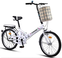 ZLYJ Bike ZLYJ Adult Foldable Bike, Unisex Lightweight Folding Bike 20 Inch Displacement Leisure City Bike Folding Suitable Outdoors Riding Excursion E, 20 in