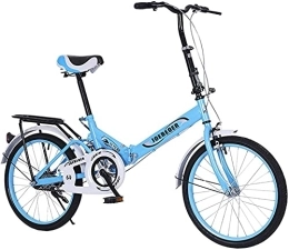 ZLYJ Folding Bike ZLYJ Adult Folding Bike 20 Inch Folding Bicycle Foldable Ultralight Portable Bikes, for Students Office Workers Outdoors Riding Excursion Blue, 20 in