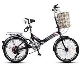 ZLYJ Bike ZLYJ Folding City Bike, Ultralight Portable Folding Bike, Retro Style City Bikes Foldable Trekking Bike Light Bicycle, Adult Outdoors Riding Excursion A, 20 in