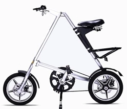 ZLYJ Folding Bike ZLYJ Lightweight Mini 16 Inch Folding Bike, Portable Student Comfort Adjustable City Bike, Aluminum Frame, Travel Outdoor Bicycle for Men Women White, 16inch