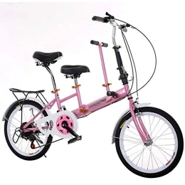 ZMDZA Folding Bike ZMDZA 20 Inch Folding Variable Speed Parent-Child Bicycle with Baby Bicycle，LightWeight Mini Folding Bike (Color : A)