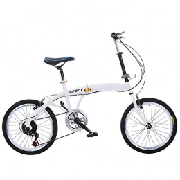 ZQNHXY 20" Lightweight Alloy Folding City Bike Bicycle, Shock Absorber Small Portable Children's Student Bicycle Adult Men and Women