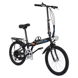ZSMLB Folding Bike ZSMLB Adult Road Bikes Mountain Bikes20in Foldable Bicycle for Adult ?7 Speed City Mini Compact Suspension Bikes Aluminum Easy Folding Urban Bikes Commuters with Back Seat and Front Lamp