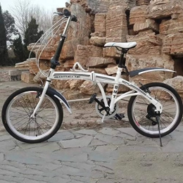 ZTIANR Bike ZTIANR Folding Bicycle, 20 Inch Children Adult Bikes Lightweight Folding Commuter City Caravan Variable Speed Bike