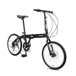 ZTIANR Folding Bike ZTIANR Folding Bicycle, 20 Inch Wheels Bicycle Cycle Folding Bike Adult Ultralight Portable Bike Youth Student Bicycle, Black