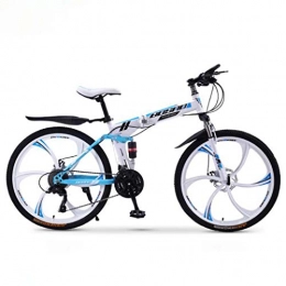 ZTYD Folding Bike ZTYD Mountain Bike Folding Bikes, 30-Speed Double Disc Brake Full Suspension Anti-Slip, Off-Road Variable Speed Racing Bikes for Men And Women, B2, 26 inch