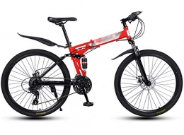 ZXGQF Foldable Mountain Bike MTB Bicycle 26 Inches Steel Frame Dual Disc Brake Folding Bike, City Bicycle Bike (D2,21 speed)