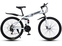 ZXGQF Bike ZXGQF Foldable Mountain Bike MTB Bicycle 26 Inches Steel Frame Dual Disc Brake Folding Bike, City Bicycle Bike (D3, 24 speed)