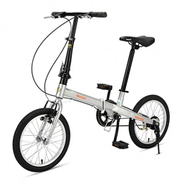 ZXQZ Folding Bike ZXQZ 16-inch Foldable Bicycles, Light Bicycles for Students, for Parks, Outings, Walks and To Work (Color : White)
