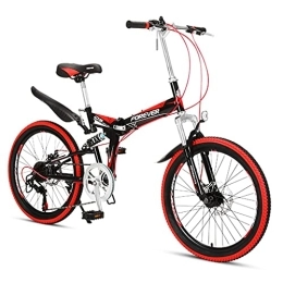 ZXQZ Bike ZXQZ 22 Inch Cross Country Folding Mountain Bike, for Teenagers Students (Color : Red)