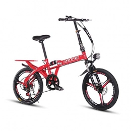 ZXYMUU 20 Inch Folding Bike 6 Speed Shimano Gears, Foldable Compact Bicycle with Dual Disc Brake for Adults Children, Teenagers,B,16in