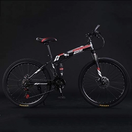 ZYD Folding Bike ZYD Folding Mountain Bicycle 24 / 26in Outdoor Bike 21 Speed Full Suspension MTB Bikes Sports Male and Female Adult Commuter Anti-Slip Bicycles