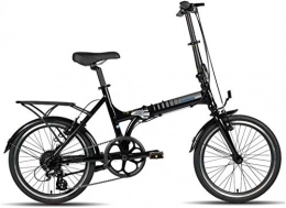 ZYLDXDP Bike ZYLDXDP Adult Folding Bike, 8-Speed With Anti-Skid And Wear-Resistant Tire Folding Bike, Lightweight Aluminum, Great For Urban Riding And Commuting, Black