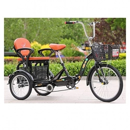 Zyy Folding Bike zyy 1 Speed 3-Wheel Adult Trike Bike 16" Three Wheel Trikes Bike Cruiser Large Size Basket Foldable Tricycl with Basket for Adults Picnics Exercise Men's Women's Bike (Color : Black)
