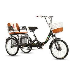 Zyy Folding Bike zyy Adult Tricycle 1 Speed Size Cruise Bike 3-Wheel Three-Wheeled Bicycles Cruise Trike for Recreation Shopping with Basket Cargo Cruiser Trike Bike Folding Adult Trikes Black