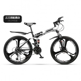 ZZKK Bike ZZKK Folding Mountain Bike Adult 24 / 26 Inch Double Shock-Absorbing Variable Speed Bicycle Off-Road Vehicle Men And Women Middle School Students Bicycle, 21speed