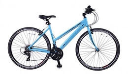 Ammaco Hybrid Bike AMMACO CS300 WOMENS HYBRID SPORTS BIKE 700C WHEEL 21 SPEED ALLOY 16" FRAME BLUE
