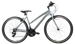 Ammaco Bike Ammaco. Pathway X1 700c Hybrid Trekking Sports Commuter Urban Womens Bike 16" Frame Lightweight Grey 21 Speed