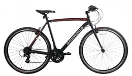 Ammaco Bike Ammaco. Pathway X2 700c Hybrid Trekking Mens Sports Commuter Urban Bike 17" Frame Lightweight Alloy Black Red 24 Speed