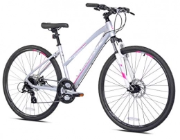Giordano  GIORDANO Women's Brava Hybrid Bike Bicycle, Silver, M