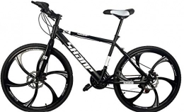  Hybrid Bike HRB01 Hybrid Road Bike White or Black 24 Speed 26" Inch 6 Spoke Wheel Carbon Hybrid Mountain Road Bike 2 x Disc Brakes (Black)