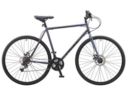 Insync Bike Insync Crater Men's Hybrid Bike With Lightweight Alloy Wheels & 20 / 22-Inch Steel Frame, 18-Speed Sunrun Gearing & Sunrun Shifters, Freewheel 6 Speed Index 14-28T, Mechanical Disc Brakes, Black Colour
