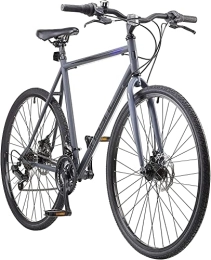 Insync Hybrid Bike Insync Crater Mens Hybrid everyday commuting Bike, 20-Inch Wheels, 20-Inch Frame, Disc Brakes, 18 speed Sunrun gearing and shifters, Black Colour