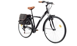Moma Bikes Hybrid Bike Moma Bikes, HYBRID 28", Trekking Bike, Black, Aluminum, SHIMANO 18 Speeds, Front Suspension Fork