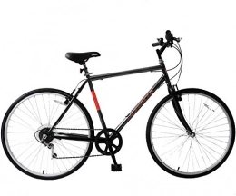 Discount Hybrid Bike Professional Avenue Mens Hybrid Trekking Bike 700c Wheel 21" Frame Touring Bike 6 Speed Black Red
