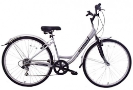 Professional Bike Professional Bordeaux 700c Wheel Womens City Trekking Hybrid Bike 19" Frame 6 Speed Silver