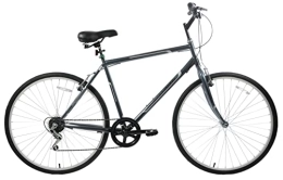 Ammaco Hybrid Bike Professional Premium 700c Wheel Hybrid City Mens Bike Grey (21 Inch Frame)