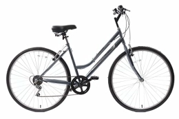 Ammaco Hybrid Bike Professional Premium 700c Wheel Hybrid City Womens Bike Grey (18 Inch Frame)