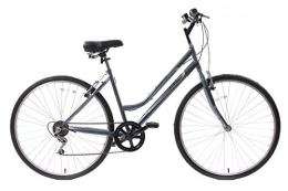  Hybrid Bike Professional Premium Womens 700c Hybrid Commuter Trekking Bike 18" Frame 6 Speed Grey