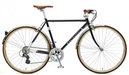 Retrospec Hybrid Bike Retrospec Bicycles Kinney 14-Speed Vintage Hybrid Diamond Flat-Bar Frame Bicycle, Black, 58cm / Large